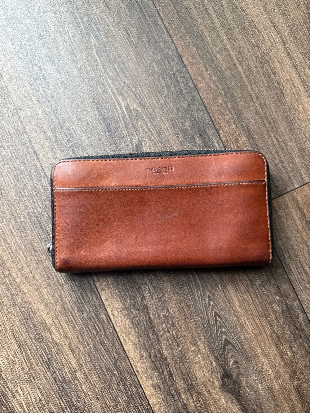 Coach Brown Leather Zip Wallet